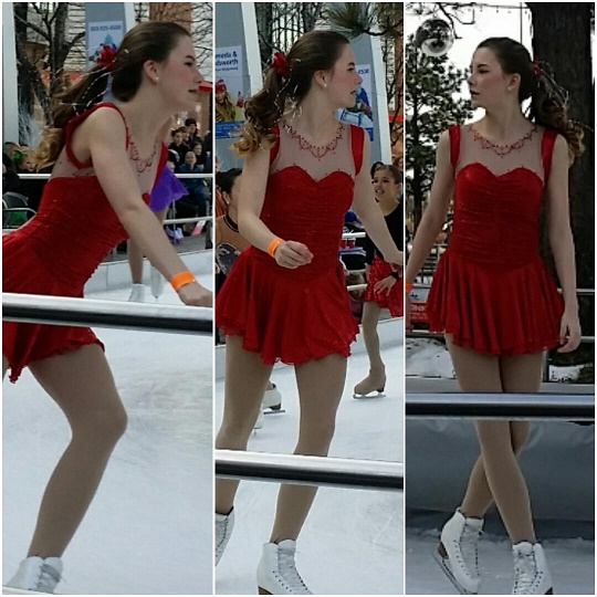 ice skating dress red